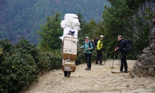 Nepal, Everest-Gebiet, Everest Base Camp Trek, Transport von Waren