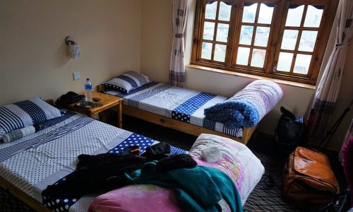 Nepal, Everest-Gebiet | typisches Zimmer in Lodge