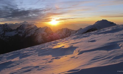 Blick vom Mera Peak zum Kanchenjunga