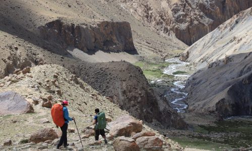 Abstieg vin Nimaling ins Markha Valley | Ladakh Trekking | Indischer Himalaya