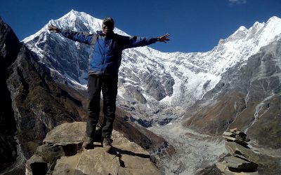 Nepal: Langtang-Durchquerung (T141): unser Guide Saduram im Glück