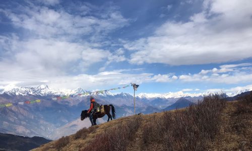 Nepal | Langtang Trek: Blick von Laurebina Yak