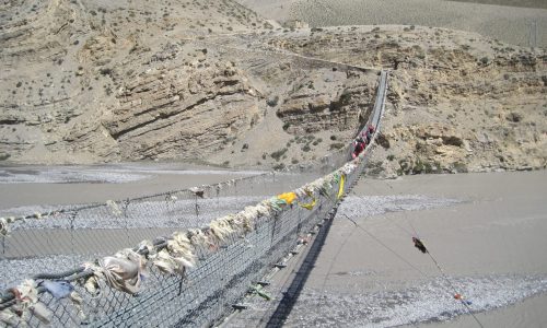 Hängebrücke zwischen Jomson und Kagbeni | Mustang und Annapurna | Nepal